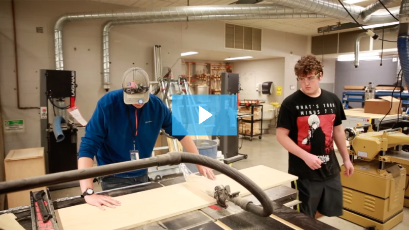 Students expanding their possibilities in a shop class